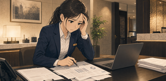 月次レポートが未完了で悩む担当者