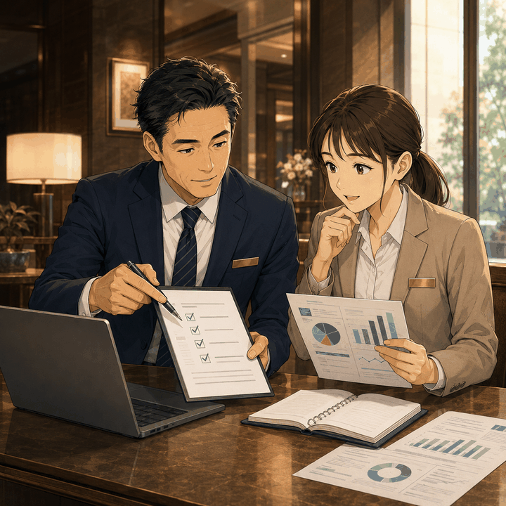 次の改善アクションを決めるスタッフ