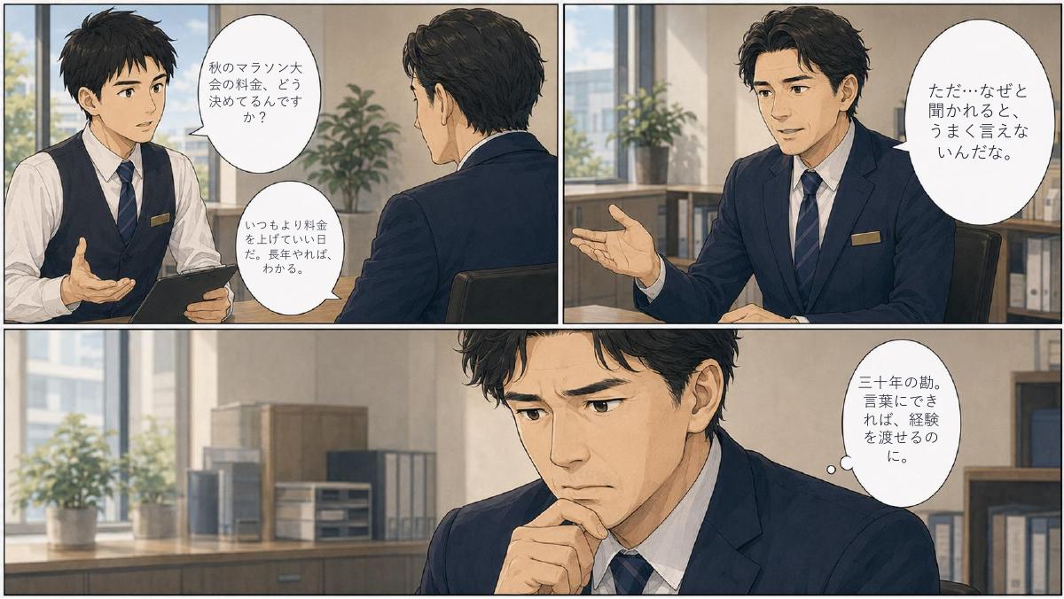 「問いの、質。」本編1ページ目