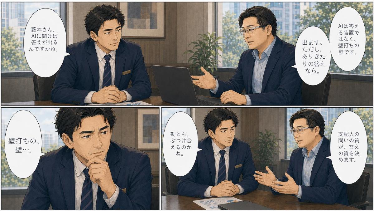 「問いの、質。」本編2ページ目