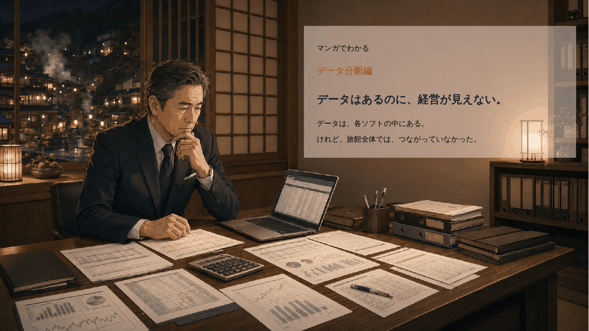 事例ノウハウマンガ「データはあるのに、経営が見えない。」の表紙