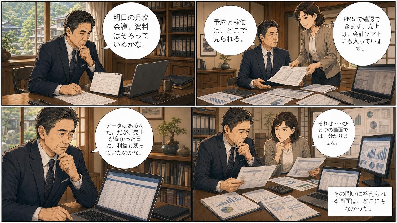 「データはあるのに、経営が見えない。」本編1ページ目